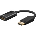 Goobay DisplayPort/HDMI 0.1 m HDMI Type A (Standard) Black
