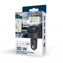 Gembird TA-UC-AC2PD30LCD-CAR-01 mobile device charger Universal Black Cigar lighter Fast charging Au