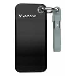 Verbatim Pocket SSD 2 TB USB tüüp-C 3.2 Gen 2 (3.1 Gen 2) Must, Hall