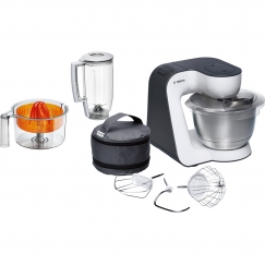 Bosch MUM5 Start Line universal virtuvinis kombainas 800 W 3,9 L Oranžinė, Sidabras, Permatomas, Balta
