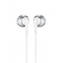 JBL Tune 205 Laisvų rankų įranga Vielinis Įkišamos į ausį Skambučiai / muzika Chromas, Balta