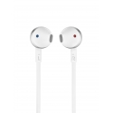 JBL Tune 205 Laisvų rankų įranga Vielinis Įkišamos į ausį Skambučiai / muzika Chromas, Balta