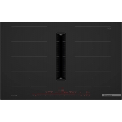 Bosch Serie 8 PXX89BD56E keittolevy Musta Kiinteä 80 cm Keittoalueinduktioliesi 4 alue(tta) Sisäänrakennettu huppu