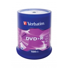 Verbatim DVD+R Matt Silver 4,7 GB 100 pcs