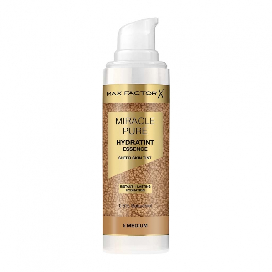 Max Factor Miracle Pure Hydratint Essence 30 ml Buteliukas su pompa Skystis 5 Medium