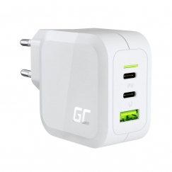 Green Cell CHARGC08W mobiililaitteen laturi Kuulokkeet, Minikannettava, Älypuhelin, Tabletti Valkoinen AC Pikalataus Sisätila