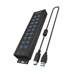 ICY BOX IB-HUB1720-U3 Black