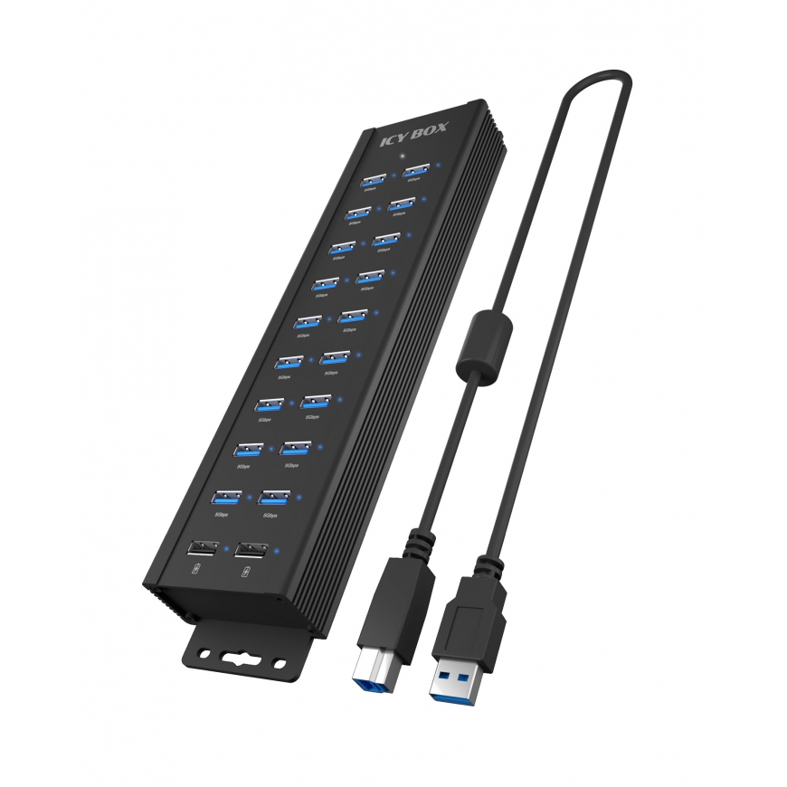 ICY BOX IB-HUB1720-U3 Black