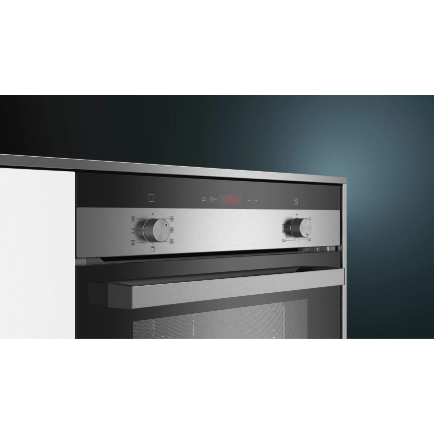 Siemens iQ100 HB113FBS1 ahi 66 l Must, Roostevaba teras – 2