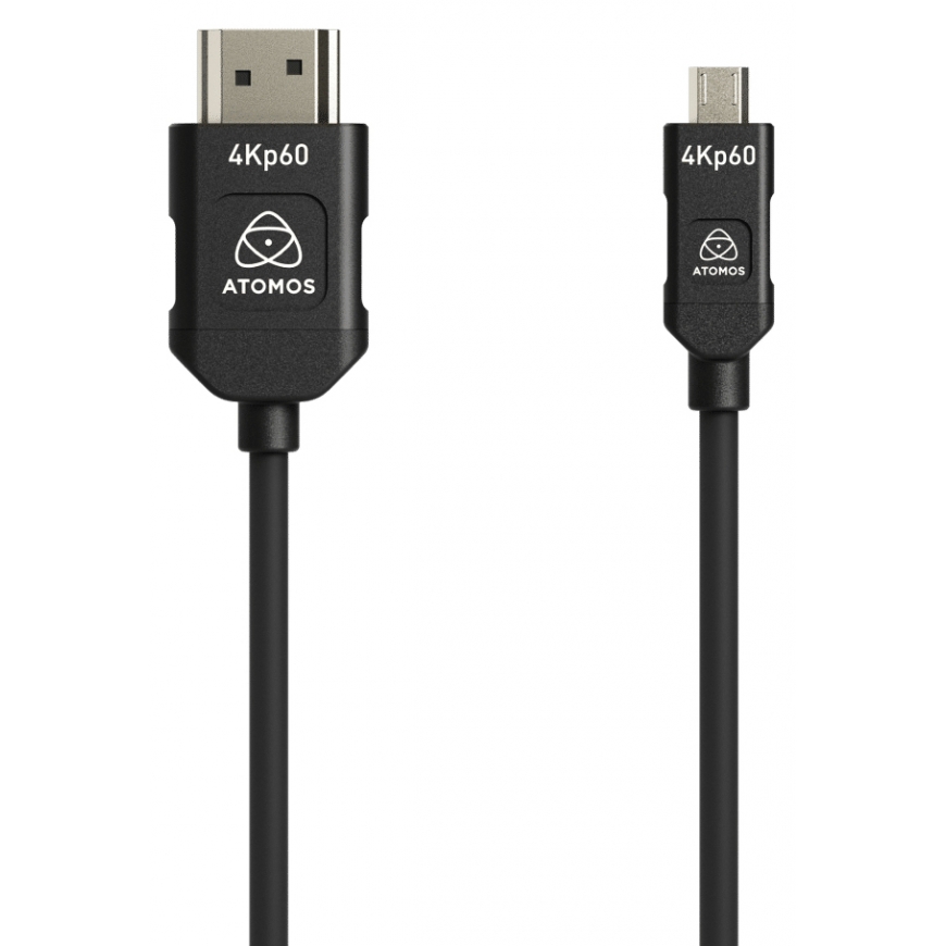 Atomos 4K60p HDMI Silicon Cable – Micro to Full HDMI – 45cm
