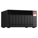 QNAP TS-873A NAS Tower Ryzen Embedded V1500B 8 GB DDR4 0 TB QNAP Turbo System Melns