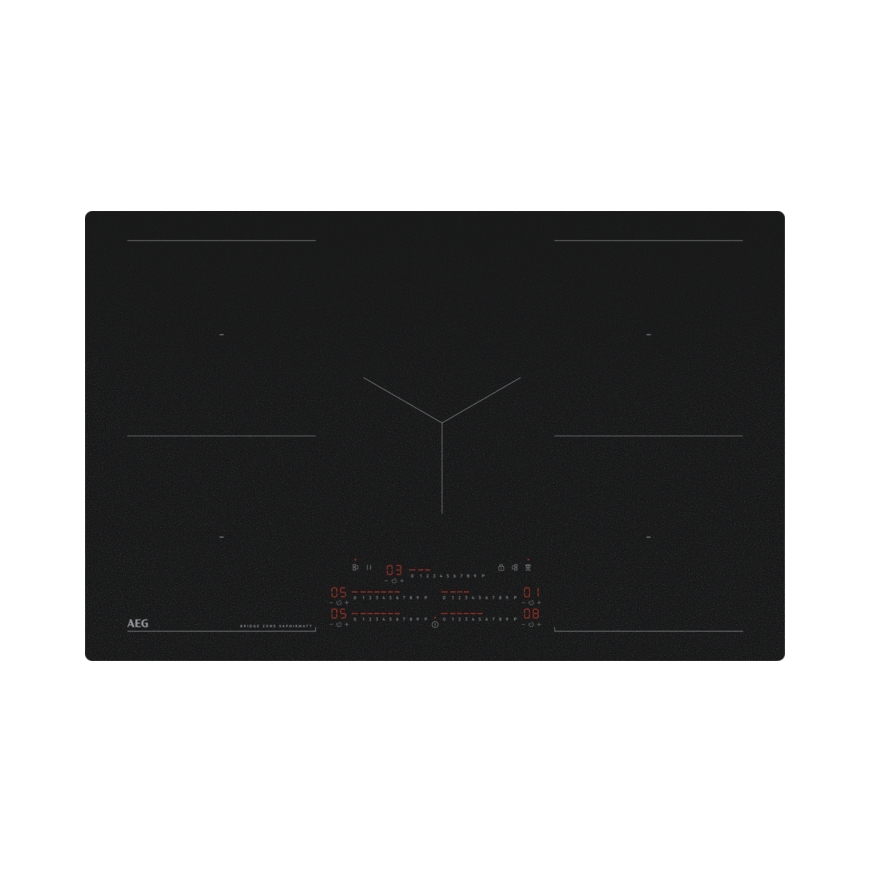 AEG TK85IM0FSZ Black Built-in 83 cm Zone induction hob 5 zone(s)