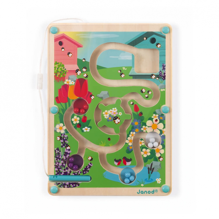 JANOD Wooden Magnetic Beehive Maze rotaļlieta ar motoru – 3