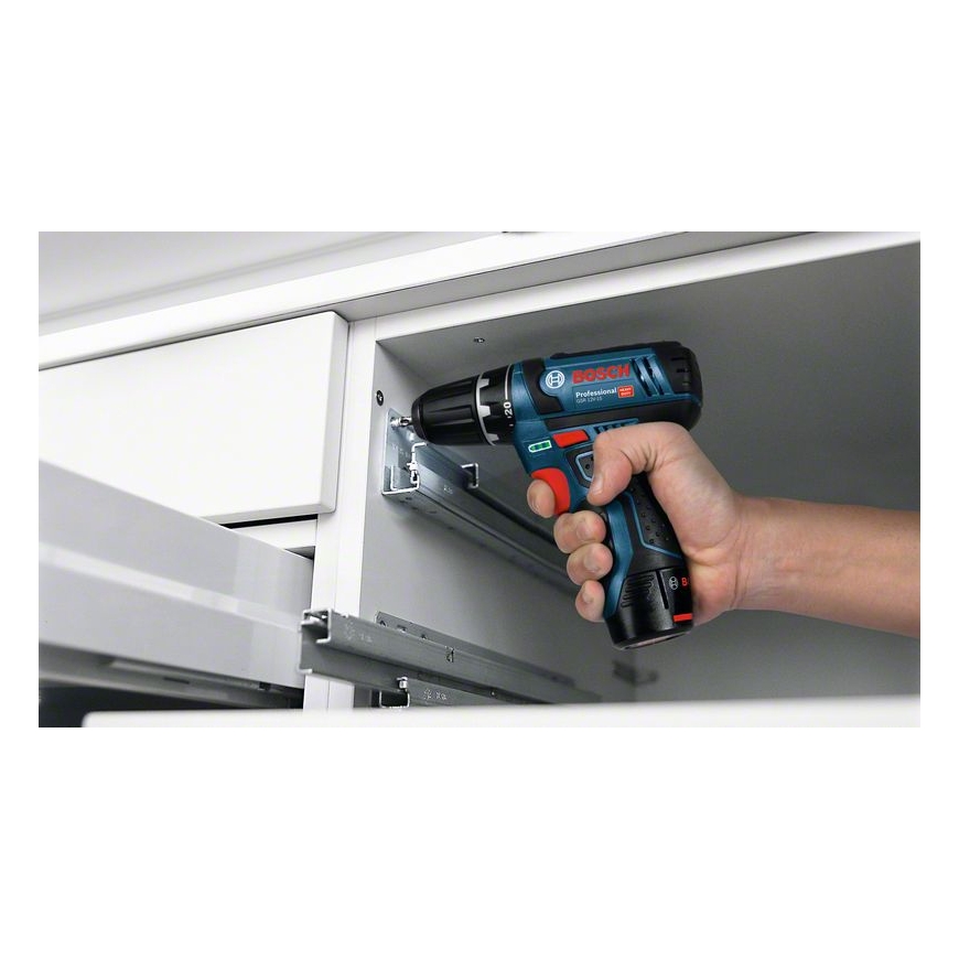 Bosch GSR 12V-15 Professional 650 g Melns, Zils, Sarkans, Sudrabs – 2