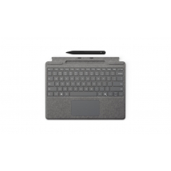 Microsoft Surface Pro Keyboard with Slim Pen QWERTZ Saksa keel Microsoft Cover port Plaatina