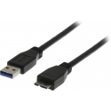 Deltaco USB3-010S USB kabelis USB 3.2 Gen 1 (3.1 Gen 1) 1 m USB A USB A/Micro-USB B Melns Deltaco USB3-010S USB kabelis USB 3.2 Gen 1 (3.1 Gen 1) 1 m USB A USB A/Micro-USB B Melns
