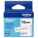 Brother BTAG-233 marķēšanas lenta Zils uz balta