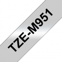 Brother TZE-M951 этикеточная лента Черный на серебряном