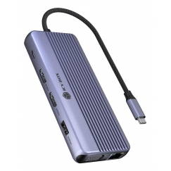 ICY BOX IB-DK4062-CPD Vielinis USB 3.2 Gen 1 (3.1 Gen 1) Type-C Antracitas