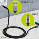 Goobay 49295 USB kabelis USB 2.0 0,5 m USB C USB A Juoda, Pilka Goobay 49295 USB kabelis USB 2.0 0,5 m USB C USB A Juoda, Pilka