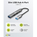 Goobay 74458 keskitin USB 3.2 Gen 1 (3.1 Gen 1) Type-A 5000 Mbit/s Vaaleanharmaa Goobay 74458 keskitin USB 3.2 Gen 1 (3.1 Gen 1) Type-A 5000 Mbit/s Vaaleanharmaa