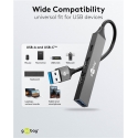 Goobay 74458 interface hub USB 3.2 Gen 1 (3.1 Gen 1) Type-A 5000 Mbit/s Light grey Goobay 74458 interface hub USB 3.2 Gen 1 (3.1 Gen 1) Type-A 5000 Mbit/s Light grey