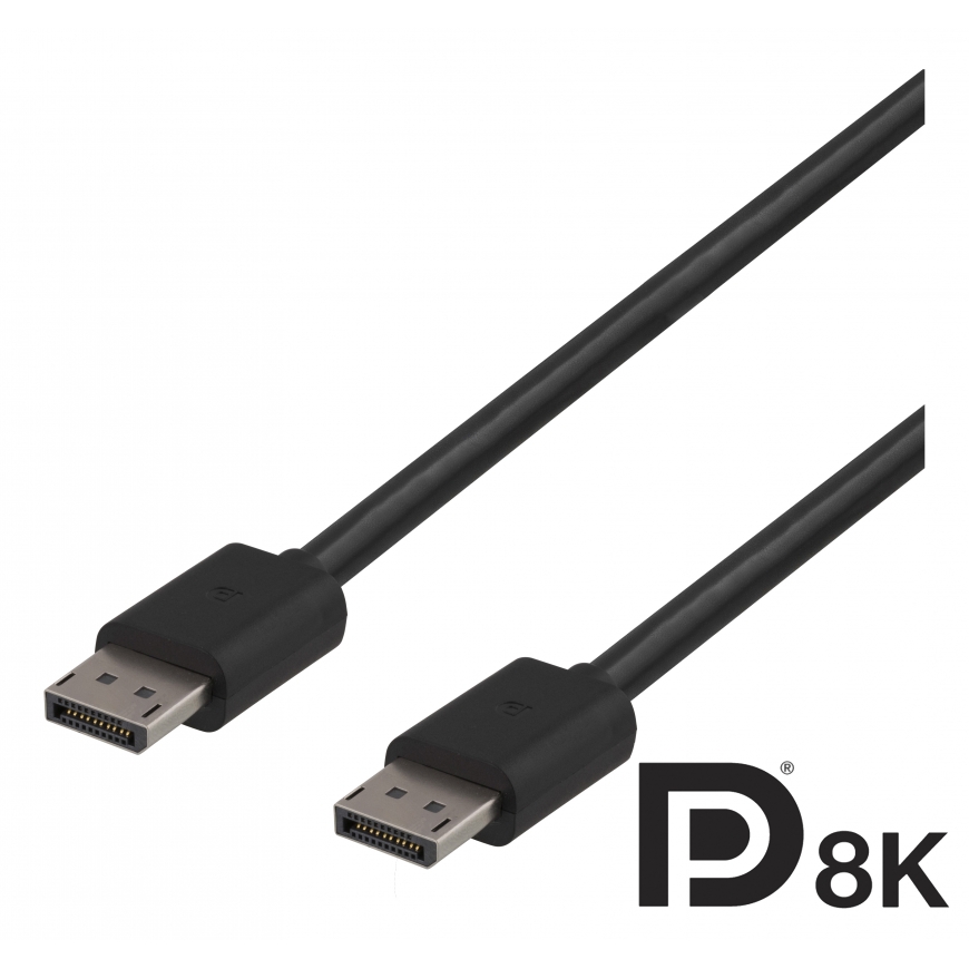 Deltaco DP8K-1020 DisplayPort kabelis 2 m