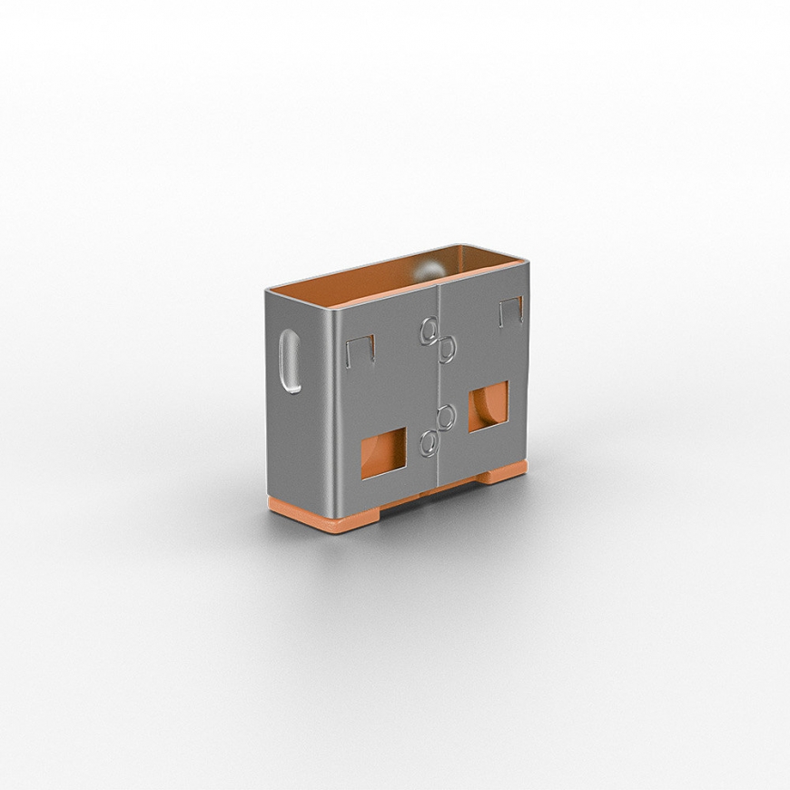 Lindy 40463 jungčių blokatorius Prievadų blokatorius USB A tipo Oranžinė Akrilonitrilo butadieno sti – 3