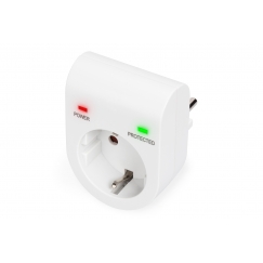 Digitus DN-95400 ylijännitesuoja Valkoinen 1 AC-pistorasia(a) 230 V