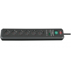 Brennenstuhl 1159540366 jatkojohto 2 m 6 AC-pistorasia(a) Musta