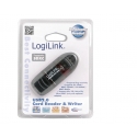 LogiLink Cardreader USB 2.0 Stick external for SD/MMC karšu lasītājs Melns
