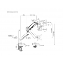 Equip 650185 monitori kinnitus ja alus 88,9 cm (35") Laud Valge Equip 650185 monitori kinnitus ja alus 88,9 cm (35") Laud Valge