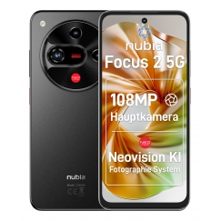 Nubia Focus 2 5G 17 cm (6.7") Kaksois-SIM USB Type-C 8 GB 256 GB 5000 mAh Musta