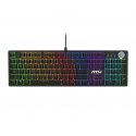 MSI FORGE GK320 RED tastatūra Speļu USB QWERTY US International Melns