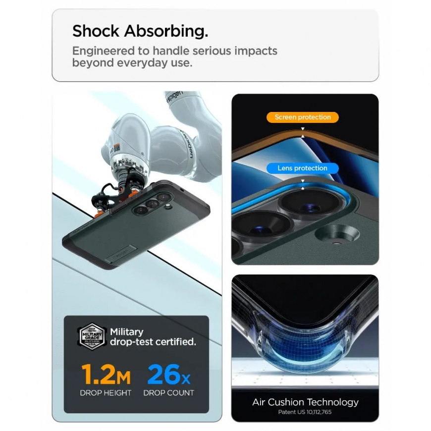 Spigen Tough Armor (Magfit) mobilo telefonu apvalks 16 cm (6.3") Aploksne Tumši zaļs – 5