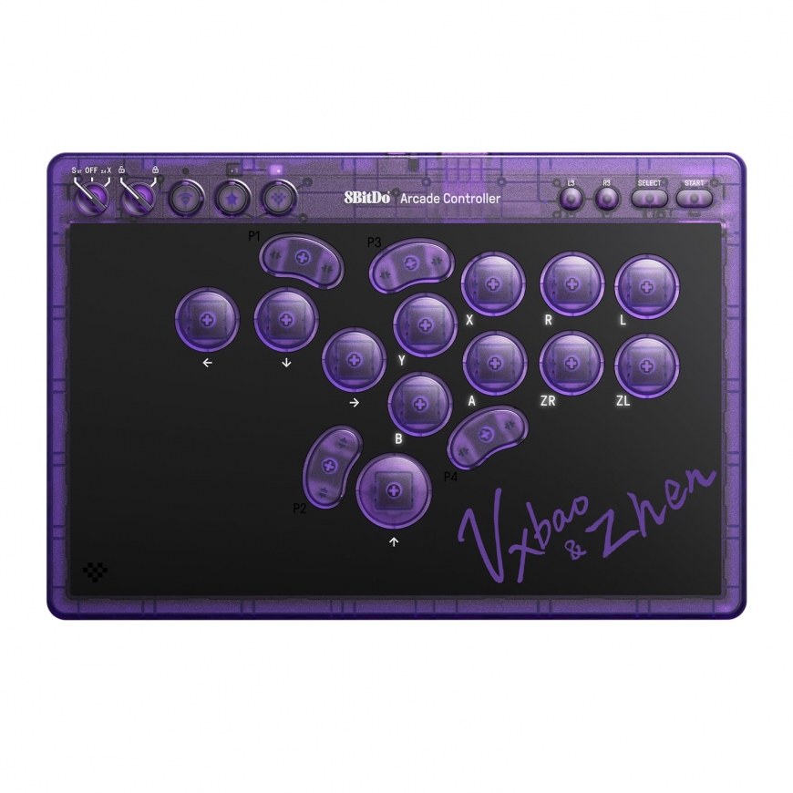 8BitDo Arcade Controller PC/Switch, violetti