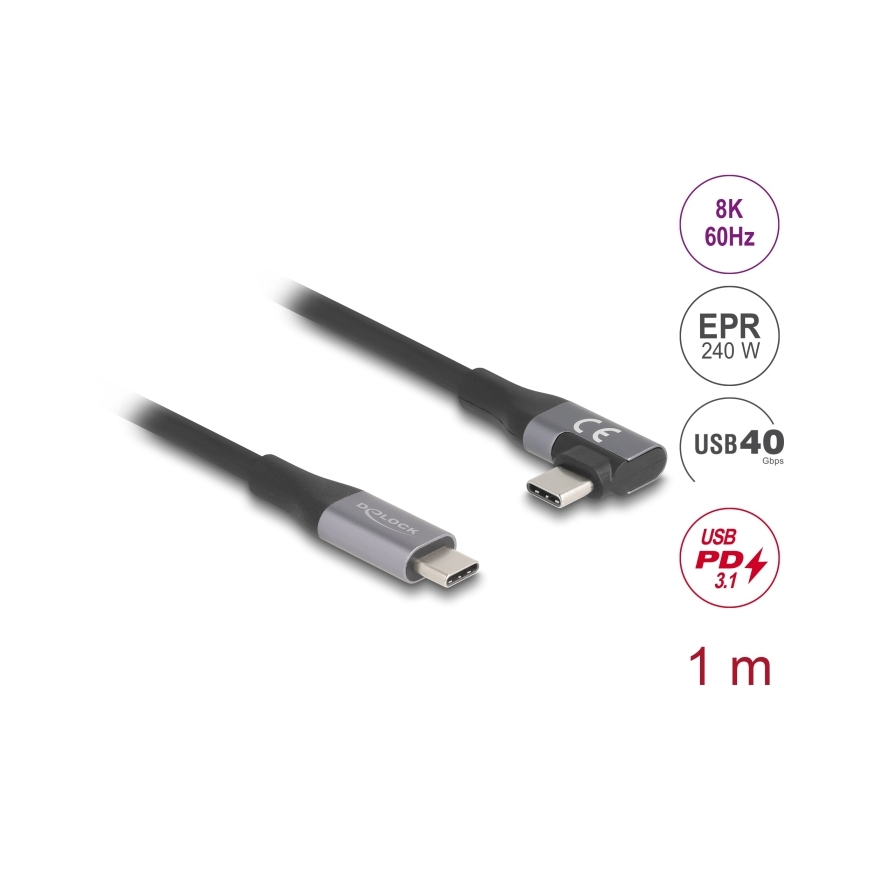 DeLOCK 81131 USB kabelis 1 m USB C Juoda – 2