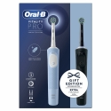 Oral-B Vitality Pro Duo Suaugusiems Besisukantis vibruojantis dantų šepetėlis Juoda, Mėlyna, Balta Oral-B Vitality Pro Duo Suaugusiems Besisukantis vibruojantis dantų šepetėlis Juoda, Mėlyna, Balta