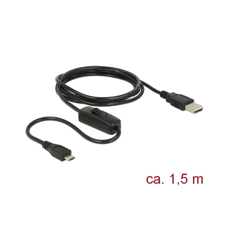 DeLOCK 84803 USB кабель USB 2.0 1,5 m USB A Micro-USB B Черный