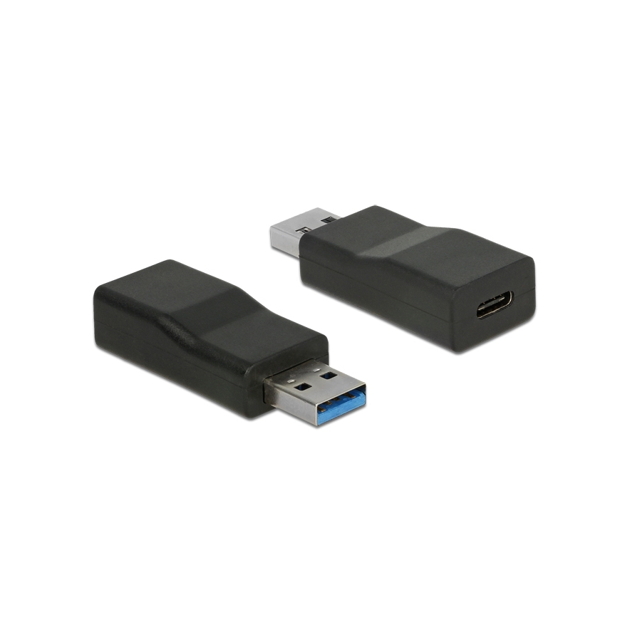 DeLOCK 65696 cable gender changer USB 3.1 Gen 2 Type-A USB 3.1 Gen 2 Type-C Black
