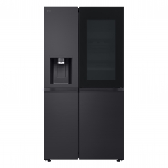 LG InstaView GSXE91EVAD kõrvutiasetsev külmik-sügavkülmik Eraldiseisev 628 l Must