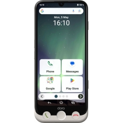 Doro Aurora A30 15,5 cm (6.1") Kaksois-SIM Android 14 4G USB Type-C 6 GB 128 GB 5000 mAh Musta, Valkoinen