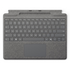 Microsoft Surface Pro Keyboard with pen storage QWERTZ Saksa Microsoft Cover port Platina