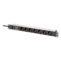 Digitus DN-95441 power distribution unit (PDU) 7 AC outlet(s) 1U Black, Silver Digitus DN-95441 power distribution unit (PDU) 7 AC outlet(s) 1U Black, Silver