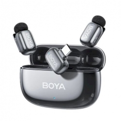 BOYA Mini 2-02 USB-C Wireless Microphone Set (2TX 1xRX) / 2.4GHz / 48kHz/24bit (Space Grey)
