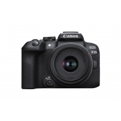 Canon EOS R10 + RF-S 18-45mm F4.5-6.3 IS STM MILC 24,2 MP CMOS 6000 x 4000 pikseliä Musta