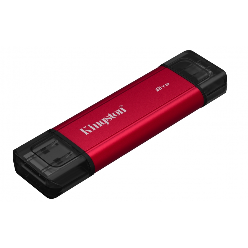 Kingston Technology Dual Portable 2 TB USB Type-A / USB Type-C 3.2 Gen 2 (3.1 Gen 2) Melns, Sarkans – 3