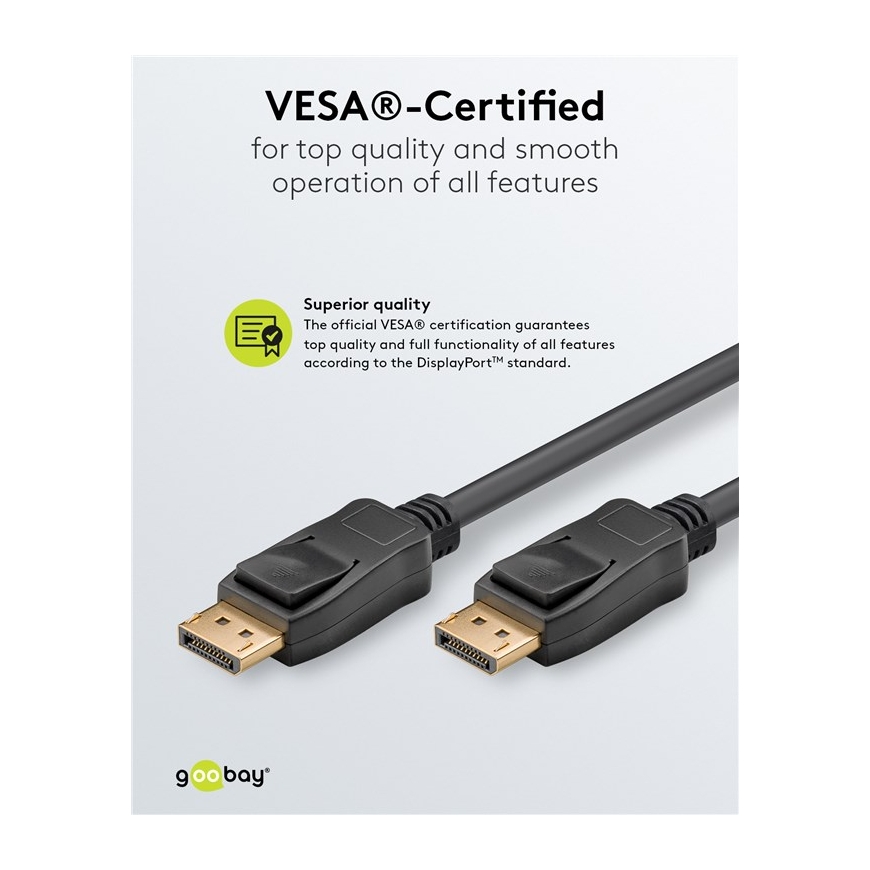 Goobay 74777 „DisplayPort“ kabelis 1 m Juoda – 2