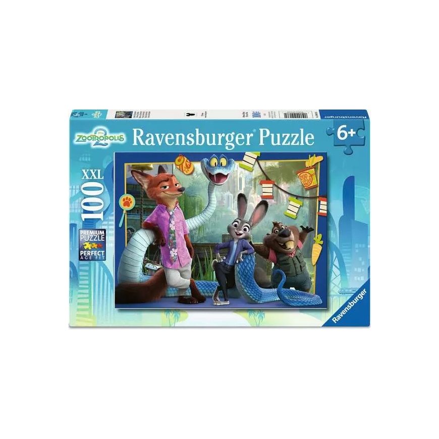 Ravensburger Zoomania Puzle 100 pcs Dzīvnieki