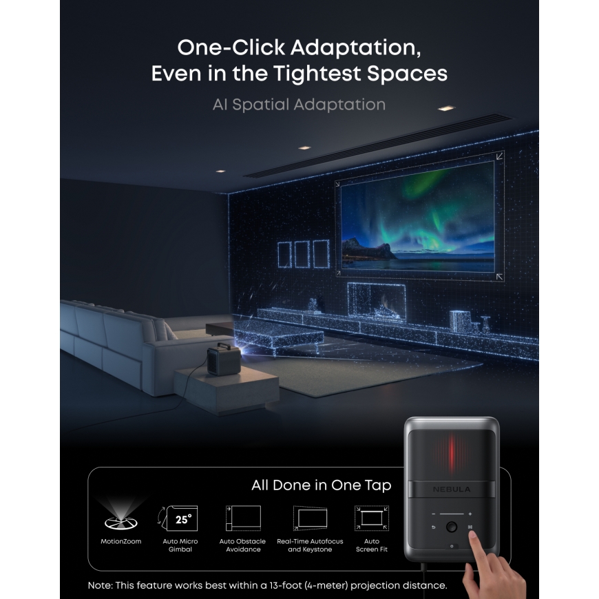Nebula D23512F1 data projector Standard throw projector 3200 ANSI lumens 4K (4096x2400) Black, Red – 4